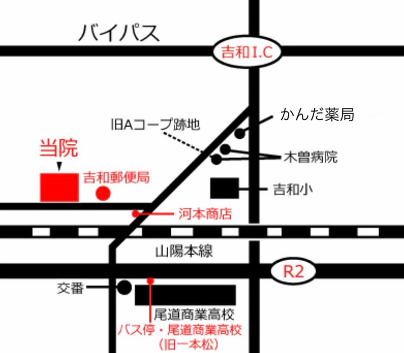 岡田歯科医院アクセスマップ